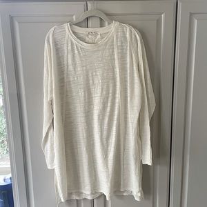 Free People We The Free Cream Oversized Tunic Tee XS